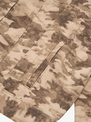 Camouflage Multi-Pocket Work Denim Jacket - thumbnail 9