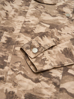 Camouflage Multi-Pocket Work Denim Jacket - thumbnail 10