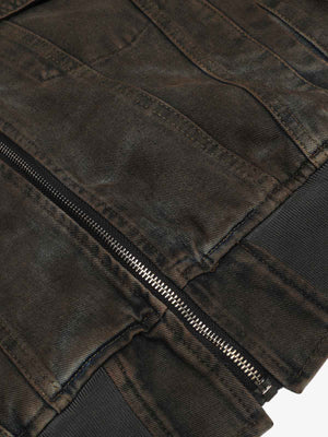 Retro Wasteland Dirty Dyed Denim Jacket - thumbnail 6