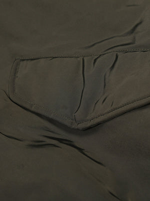 Vintage Zipper Design Fur Stand Collar Bomber Jacket - thumbnail 9