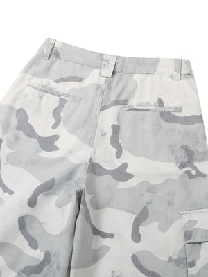 Graue Camo Ripstop Cargoshorts – hinterer Bund und Taschen im Detail | XoKool
