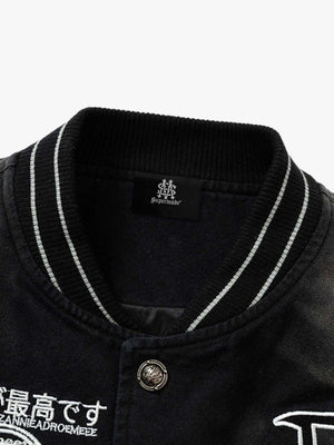 Gradient Bleached Technical Baseball Jacket - thumbnail 4