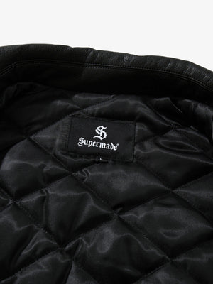Streetwear Motorcycle Leather Bomber Jacket - thumbnail 7
