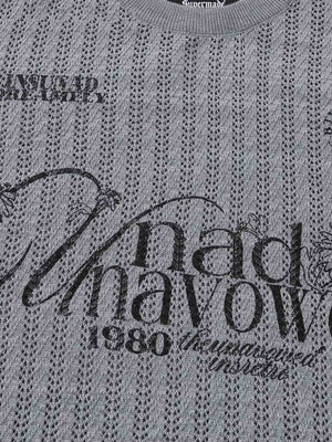 Streetwear Retro Hollow-Out Knit Sweater - thumbnail 4
