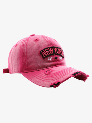 Vintage Washed Distressed Letter Embroidery Baseball Cap - thumbnail 7