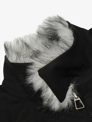 Vintage Stand Collar Fur Lined Bomber Jacket - thumbnail 12