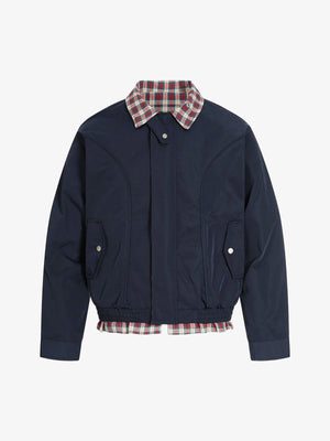 Faux Two-Piece Plaid Layered Workwear Jacket - thumbnail 1