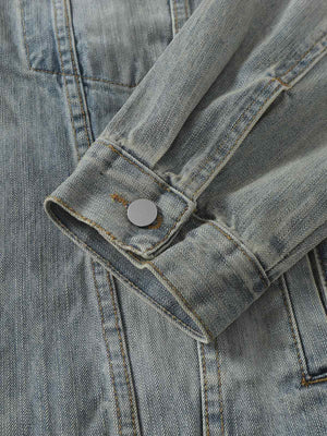 Retro Washed Totem Denim Jacket - thumbnail 8