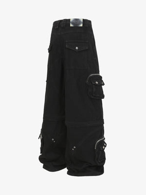 Two-in-One Design Streetwear Tactical Multi-Pocket Cargo Pants - thumbnail 2