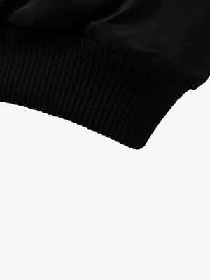 Street Dark Shadow Fur Collar Quilted Bomber Jacket - thumbnail 15