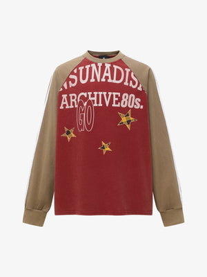 Retro Distressed Motorcycle Colorblock Sweatshirt - thumbnail 9