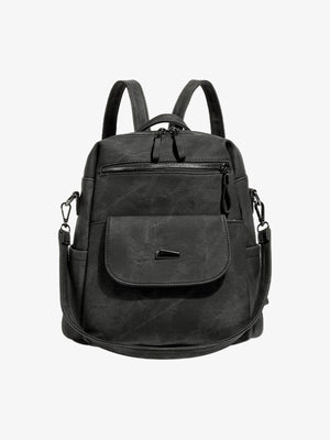Suede Simple Dual-Use Large Capacity Backpack - thumbnail 1