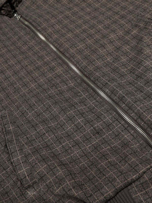 Retro Plaid Fur Collar Warm Padded Jacket - thumbnail 14