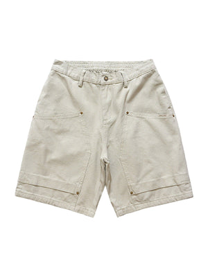 Retro Structured Design Cargo Shorts - thumbnail 1