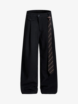 Tie Detail Relaxed Fit Draped Suit Pants - thumbnail 2