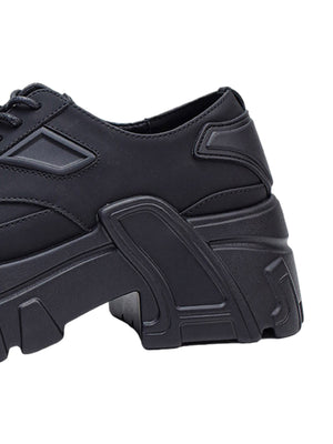 Zapatos chunky negros – detalle del talón y la suela lateral | XoKool
