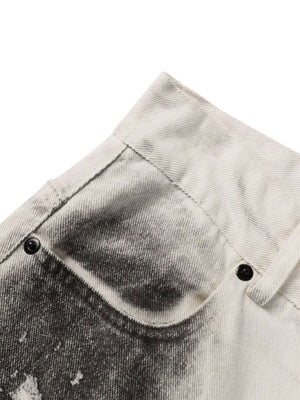 Black Stains Washed Jeans Streetwear - thumbnail 4
