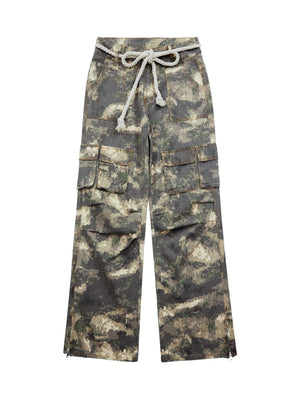 Embrace laid-back utility with the Camo Baggy Wide Leg Pockets Cargo Pants — a functional staple with bold streetwear appeal. Made from a breathable cotton blend, these relaxed-fit pants feature a drawstring waistband for customizable comfort and multiple