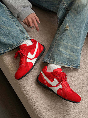 Retro Low Profile Sneaker – am Model, Rot | XoKool