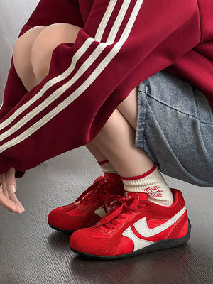 Retro Low Profile Sneaker – am Model, Rot | XoKool