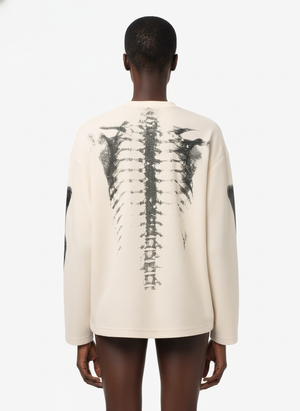 Skeleton Graphic Waffle Sweatshirt - thumbnail 8