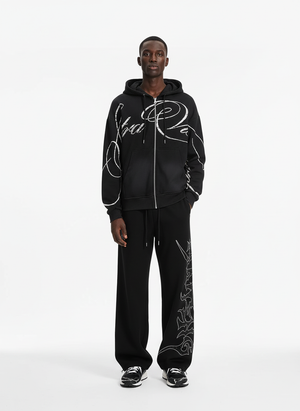 High Street Script Letter Print Zip-up Hoodie Jacket - thumbnail 8
