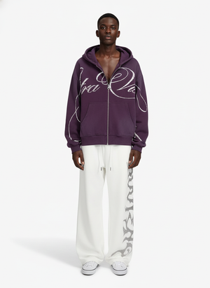 High Street Script Letter Print Zip-up Hoodie Jacket - thumbnail 4