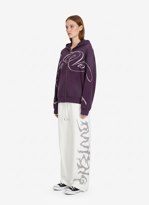 High Street Script Letter Print Zip-up Hoodie Jacket - thumbnail 5