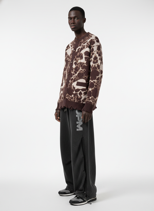 Vintage Skull Leopard Jacquard Knitted Cardigan - thumbnail 5