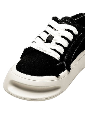 Zapatillas con plataforma peluda – detalle de la punta | XoKool
