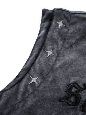 Gradient Embroidered Stars Tank Top Streetwear - thumbnail 9