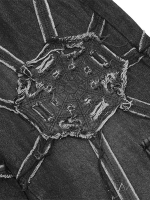 Cargo Jeans mit Spinnennetz – Spinnennetz im Detail | XoKool
