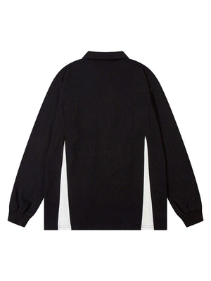 Add a sleek, motorsport-inspired edge to your look with the High Street Racing Long Sleeve Polo Shirt. Crafted from durable polyester, this bold top features a zippered front closure, ribbed cuffs and hem, and a high collar for added warmth and style. The
