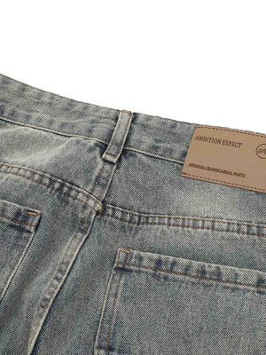 High Street Washed And Torn Work Pockets Denim Pants Streetwear - thumbnail 3