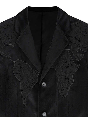 Lace Map Logo Velvet Suit Streetwear - thumbnail 5