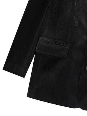 Lace Map Logo Velvet Suit Streetwear - thumbnail 7