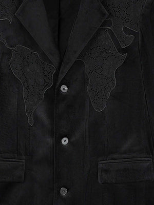 Lace Map Logo Velvet Suit Streetwear - thumbnail 9