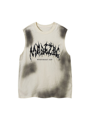 Letter Patchwork Gradient Tank Top Streetwear - thumbnail 1