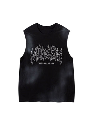 Letter Patchwork Gradient Tank Top Streetwear - thumbnail 5