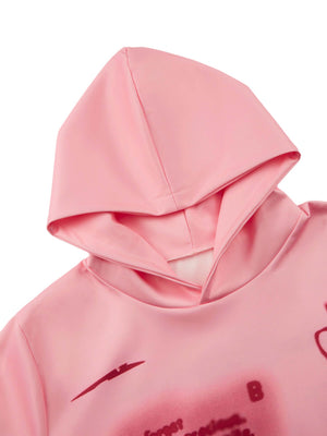 Cartoon Hoodie – Rosa, Nahaufnahme der Kapuze | XoKool