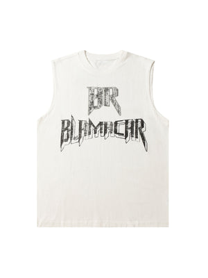 Phantom Letters BR BUMICAR Graphic Print Vest Streetwear - thumbnail 1