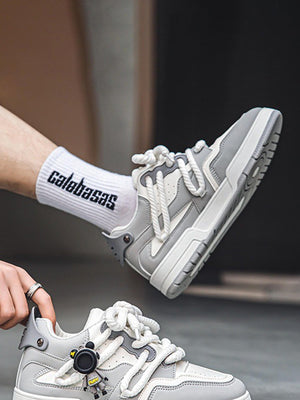 Zapatillas skate con cordones de cuerda – en modelo, gris | XoKool