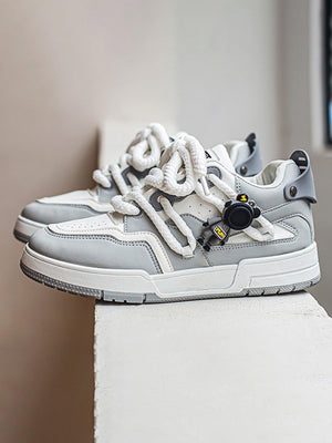 Zapatillas skate con cordones de cuerda – estilo de vida, gris | XoKool