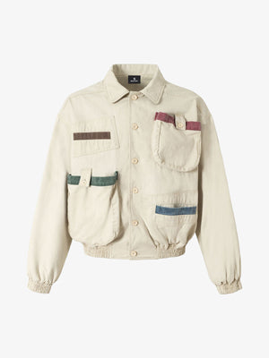Street Multi-Pocket Cropped Work Jacket - thumbnail 1