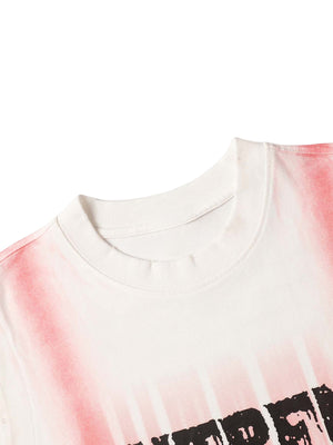 Spray Painted Lettering Ripped Print Vest Streetwear - thumbnail 9