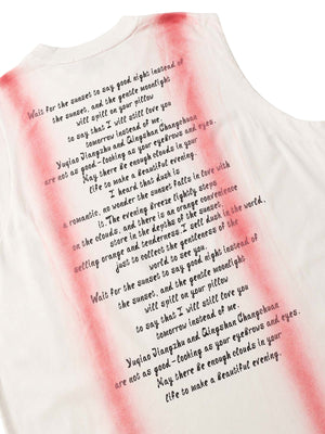 Spray Painted Lettering Ripped Print Vest Streetwear - thumbnail 11