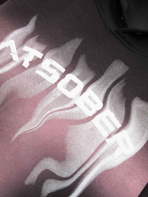 Hoodie aerografiado – negro, detalle del estampado | XoKool