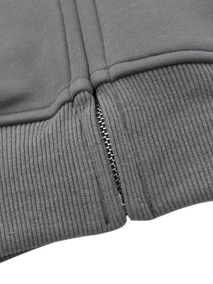 Stern Zip Hoodie mit Ohren und Gesicht an der Kapuze – Nahaufnahme von Reißverschluss und Saum | XoKool