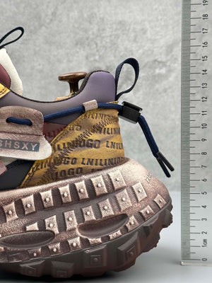 Distressed Chunky Sneaker – Absatzhöhe mit Lineal | XoKool