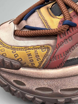 Distressed Chunky Sneaker – Nahaufnahme des Obermaterials | XoKool